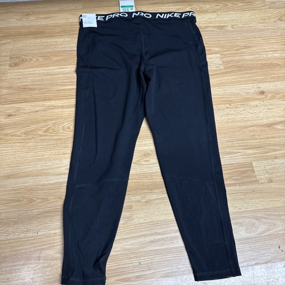 Nike Women's Pro Leggings DA0483,‎ Dri-Fit High-Rise 7/8 Crop Athletic Leggings - Picture 3 of 4